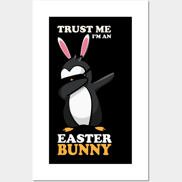 EASTER BUNNY DABBING - EASTER PENGUIN Wall Art by Pannolinno